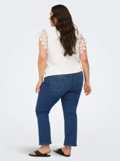 Sale CARKENYA Mellemhøj talje Flared fit Cropped Jeans Dame Jeans|Jeans