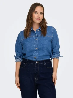Discount CARKIMBERLY Denim-skjorte Dame Double Denim|Skjorter