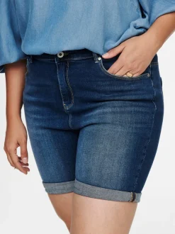 Clearance CARLAOLA Høj talje Skinny fit Denim-shorts Dame Shorts