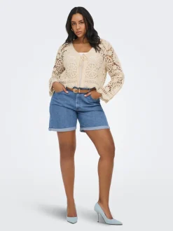 Outlet CARLAURA Høj talje Straight fit Jeans i straight fit Dame Shorts