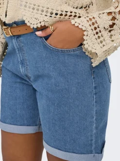 Outlet CARLAURA Høj talje Straight fit Jeans i straight fit Dame Shorts