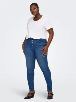 Hot CARLOLA Mellemhøj talje Skinny fit Jeans Dame Jeans|Jeans