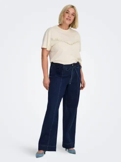 CARMADISON Høj talje Wide leg fit Jeans Dame Jeans|Jeans