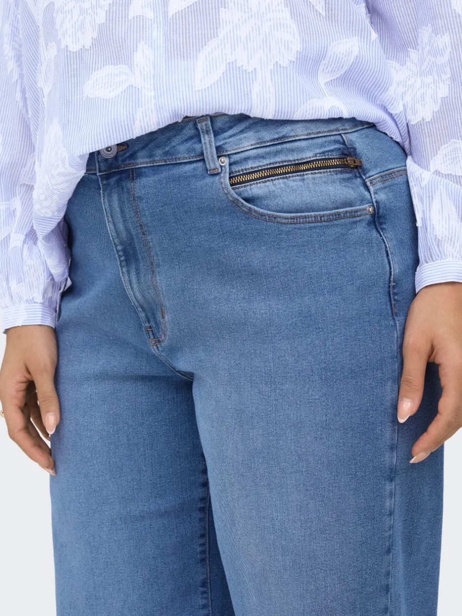 Best CARMADISON Høj talje Wide leg fit Jeans Dame Jeans|Jeans