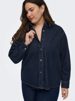 Discount CARMAGGIE Denim-skjorte Dame Double Denim|Skjorter