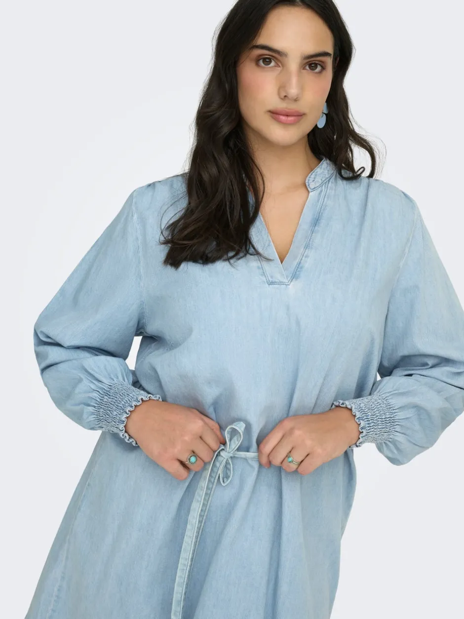 Outlet CARMETTA Midikjole Dame Kjoler|Double Denim
