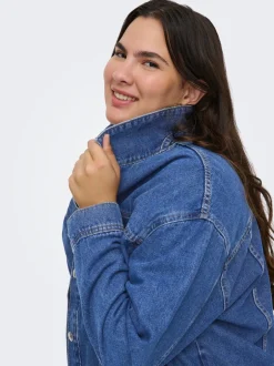 Clearance CAROCEAN Denimjakke Dame Jakker Og Frakker|Double Denim