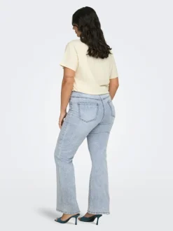 Best CARROSE Høj talje Retro flared fit Jeans Dame Jeans|Jeans