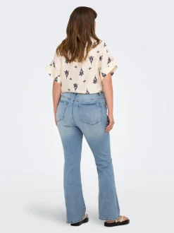 Clearance CARSALLY Høj talje Flared fit Jeans Dame Jeans|Jeans