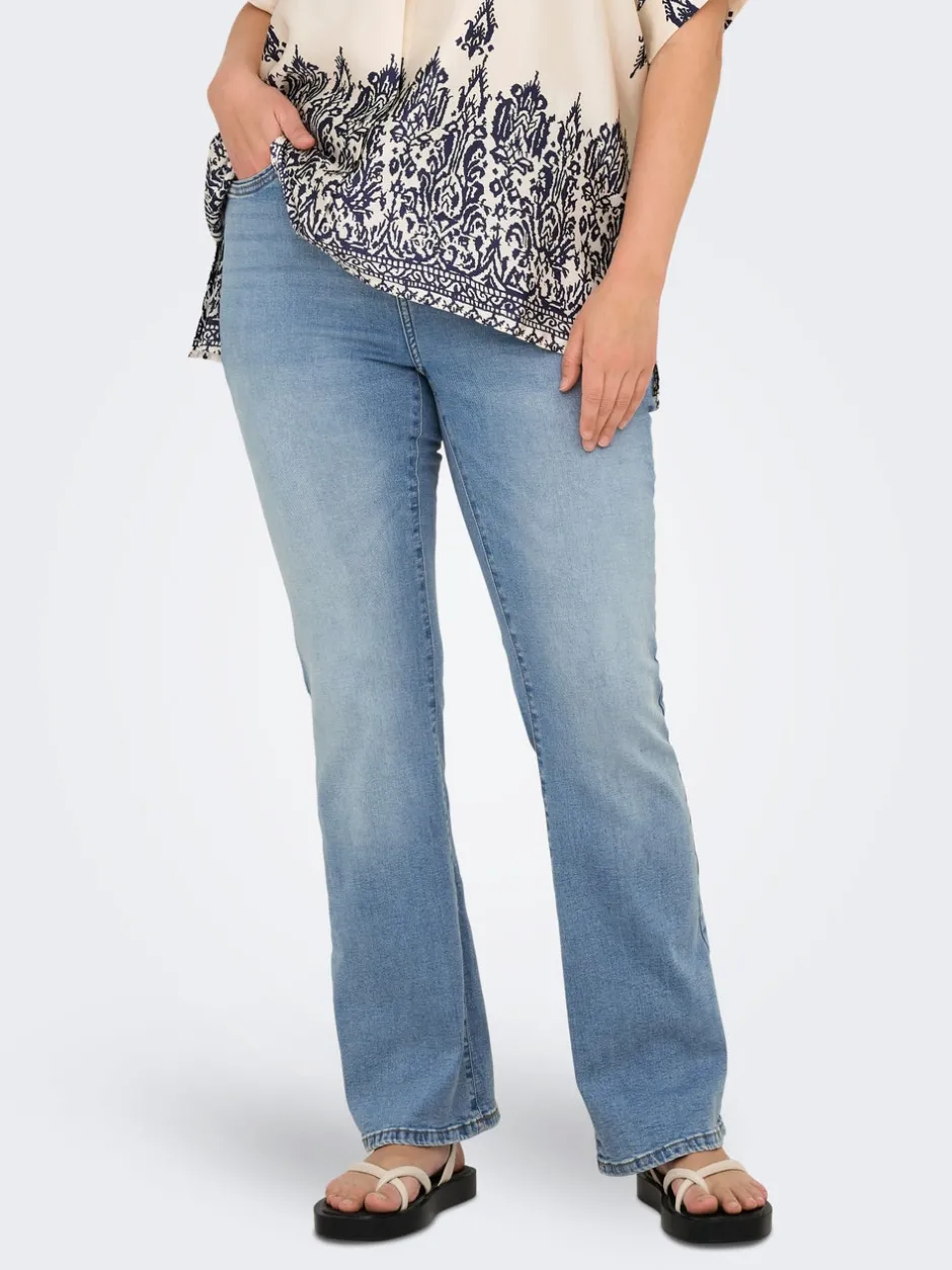 Clearance CARSALLY Høj talje Flared fit Jeans Dame Jeans|Jeans