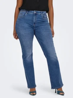 Discount CARSALLY Mellemhøj talje Flared fit Jeans Dame Jeans|Jeans