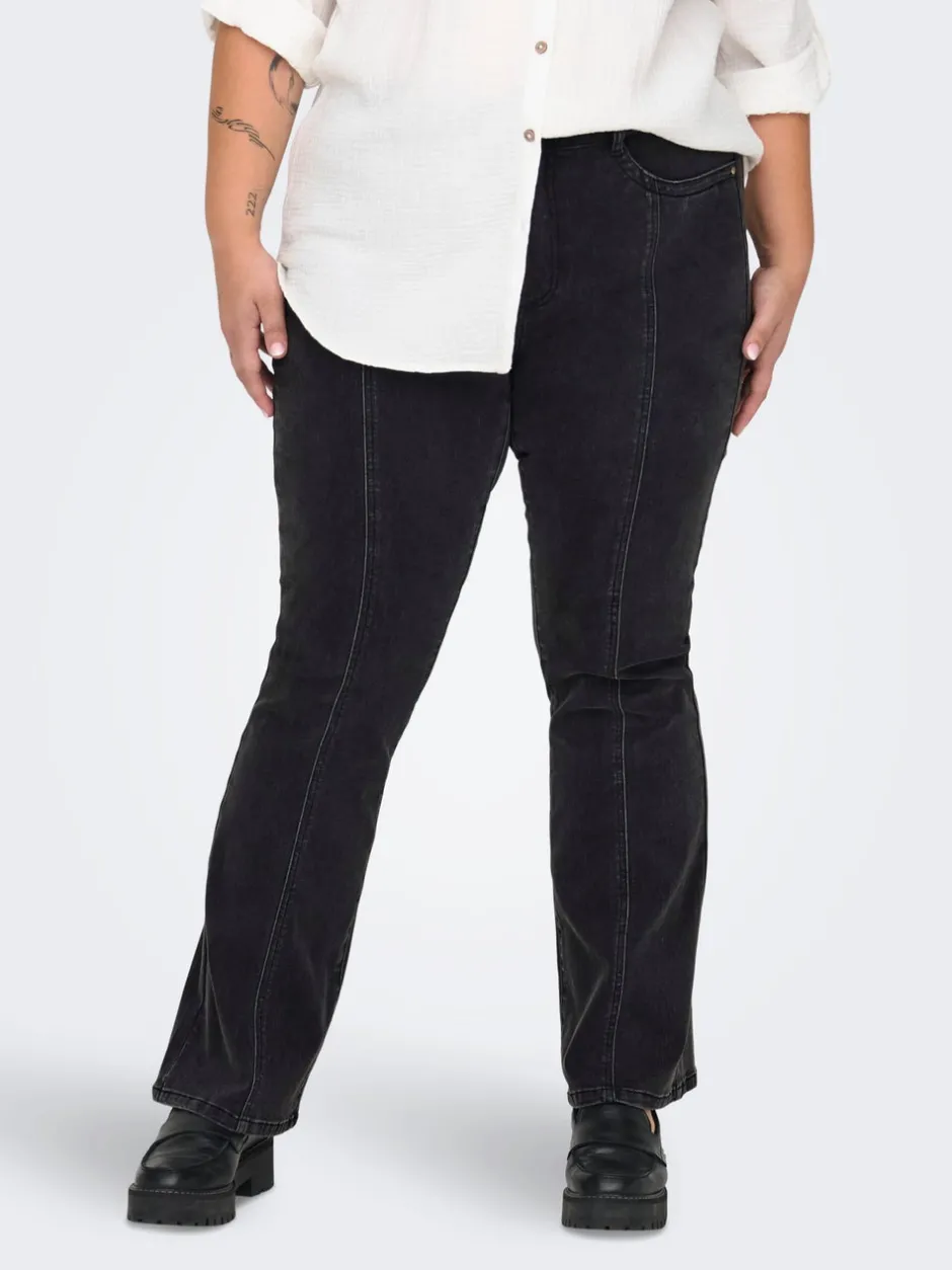 CARSALLY Mellemhøj talje Flared fit Jeans Dame Jeans|Jeans