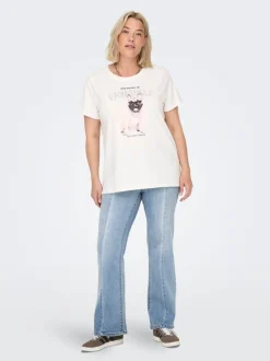Clearance CARSALLY Mellemhøj talje Flared fit Jeans Dame Jeans|Jeans