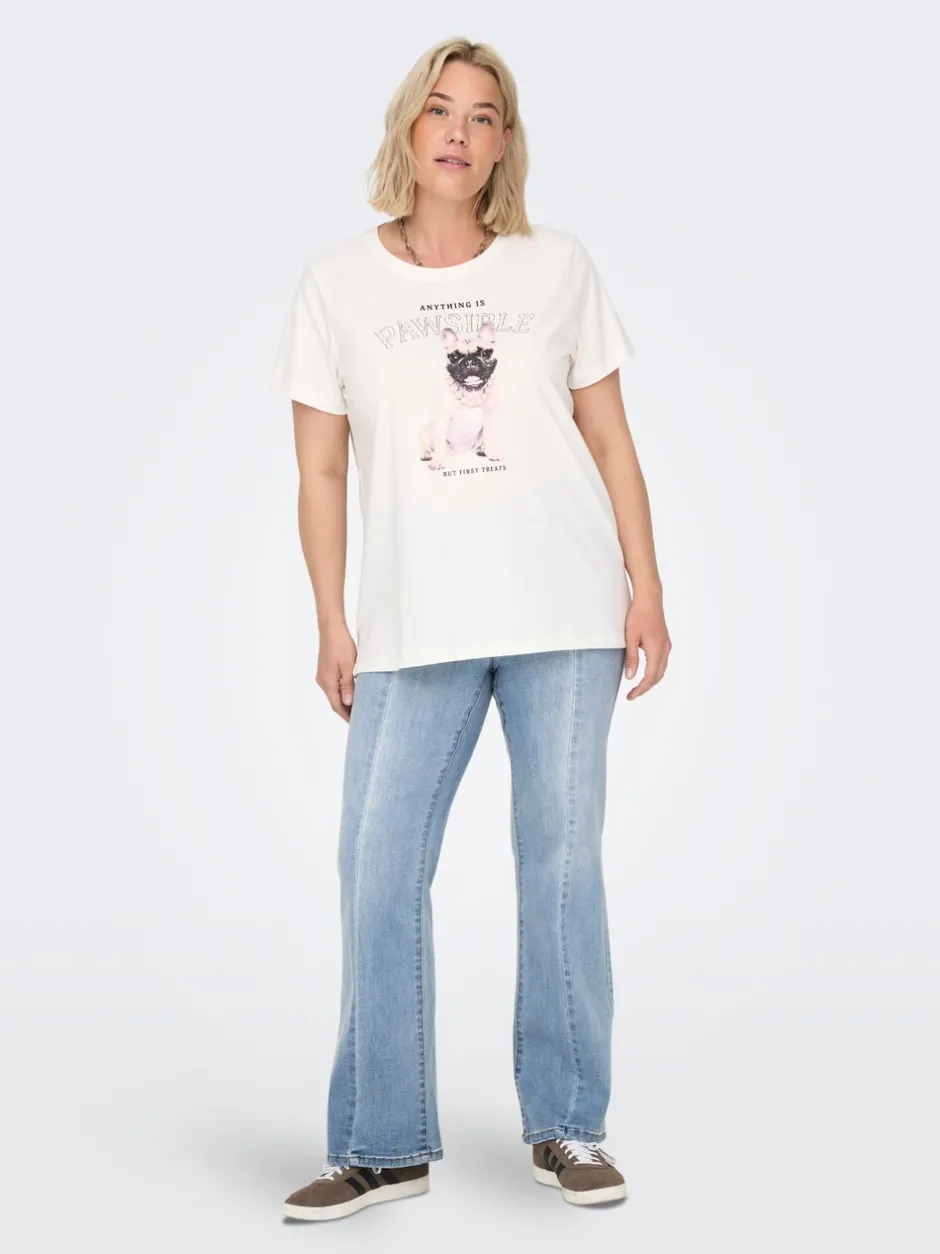 Clearance CARSALLY Mellemhøj talje Flared fit Jeans Dame Jeans|Jeans
