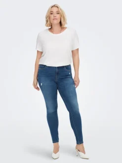 Clearance CARSALLY Mellemhøj talje Skinny fit Jeans Dame Jeans|Jeans