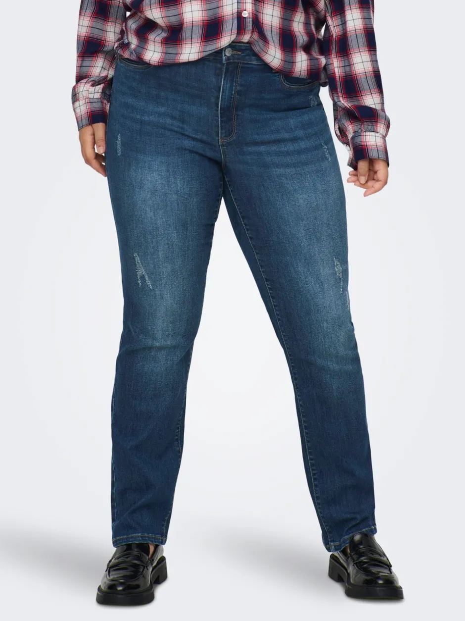 Sale CARSALLY Mellemhøj talje Slim fit Jeans Dame Jeans|Jeans