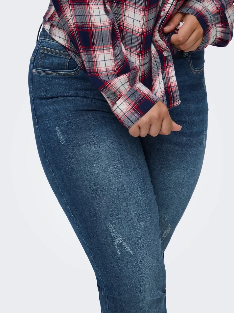 Sale CARSALLY Mellemhøj talje Slim fit Jeans Dame Jeans|Jeans