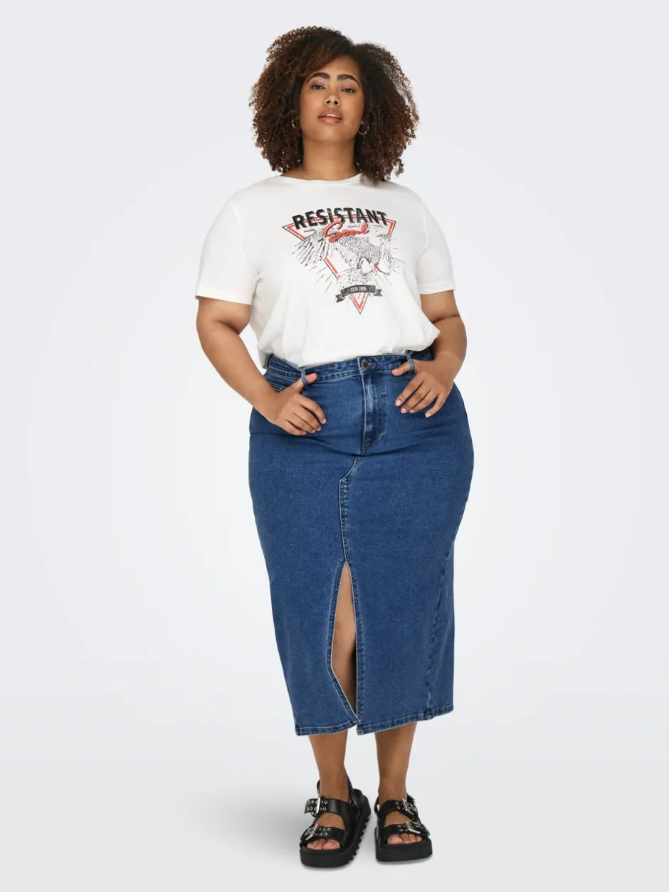 Best CARSIRI Nederdel Midinederdel Dame Nederdele|Double Denim