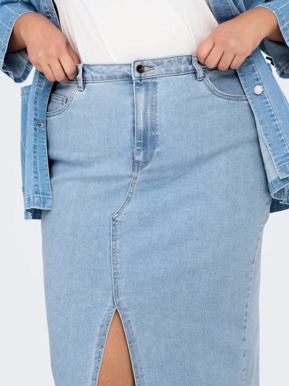 Clearance CARSIRI Nederdel Midinederdel Dame Nederdele|Double Denim