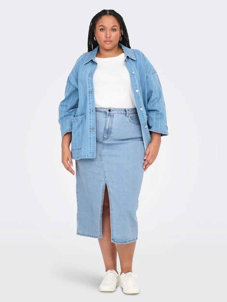 Clearance CARSIRI Nederdel Midinederdel Dame Nederdele|Double Denim