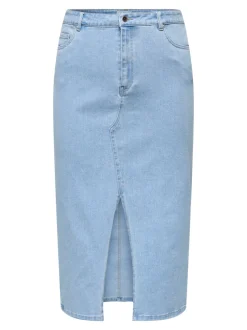 Clearance CARSIRI Nederdel Midinederdel Dame Nederdele|Double Denim