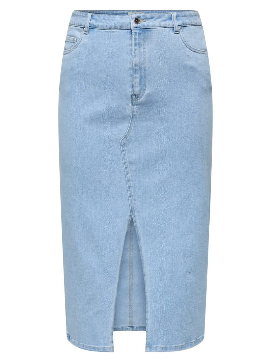 Clearance CARSIRI Nederdel Midinederdel Dame Nederdele|Double Denim