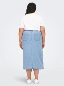 Clearance CARSIRI Nederdel Midinederdel Dame Nederdele|Double Denim