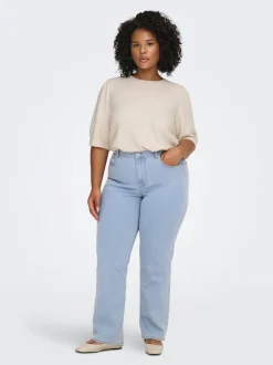 Discount CARSNOW Høj talje Straight fit Jeans Dame Jeans|Jeans