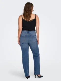 Discount CARSNOW Høj talje Straight fit Jeans Dame Jeans|Jeans