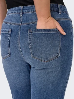 Discount CARSNOW Høj talje Straight fit Jeans Dame Jeans|Jeans