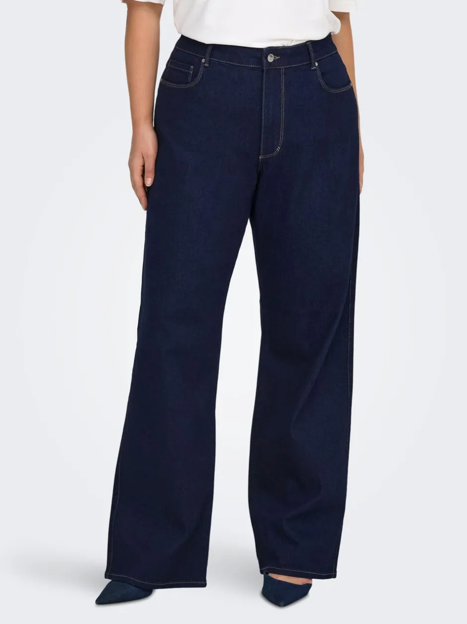 Online CARSNOW Høj talje Wide leg fit Jeans Dame Jeans|Jeans