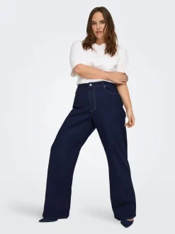 Online CARSNOW Høj talje Wide leg fit Jeans Dame Jeans|Jeans