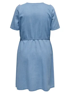 Best CARSONJA Midikjole Dame Kjoler|Double Denim