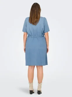 Best CARSONJA Midikjole Dame Kjoler|Double Denim