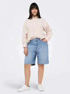 Clearance CARSONNY Høj talje Regular fit Denim-shorts Dame Shorts