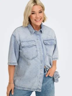 Discount CARSOPHIE Denim-skjorte Dame Double Denim|Skjorter