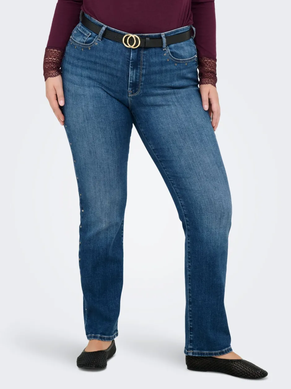 Best CARSUI Mellemhøj talje Slim fit Ankellængde Jeans Dame Jeans|Jeans