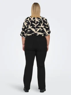 CARTHUNDER Mellemhøj talje Flared fit Jeans Dame Jeans|Jeans