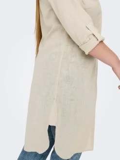 Clearance CARTOKYO Hør Midikjole Dame Kjoler