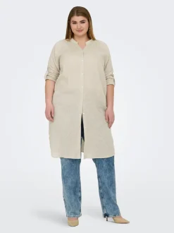 Clearance CARTOKYO Hør Midikjole Dame Kjoler