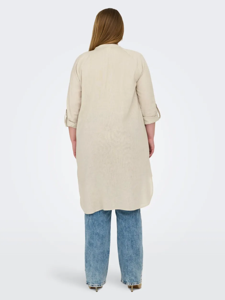 Clearance CARTOKYO Hør Midikjole Dame Kjoler