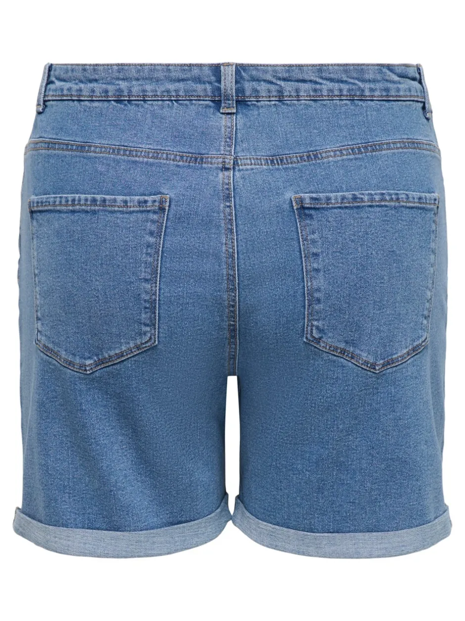 Best CARVEGA Høj talje Regular fit Denim-shorts Dame Shorts