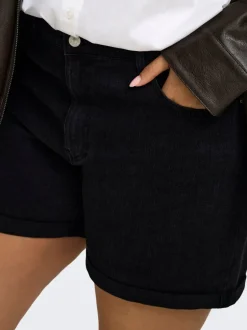 Best CARVEGA Høj talje Regular fit Denim-shorts Dame Shorts