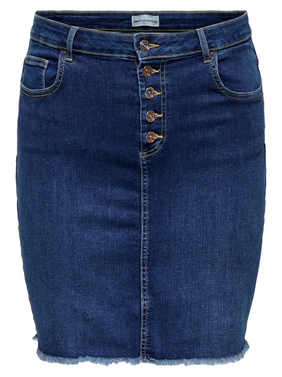 Sale CARWILLY Denim Denim-nederdel Midinederdel Dame Nederdele|Denimnederdele
