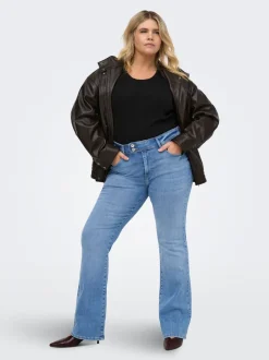 New CARWILLY Høj talje Flared fit Jeans Dame Jeans|Jeans