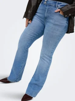 New CARWILLY Høj talje Flared fit Jeans Dame Jeans|Jeans