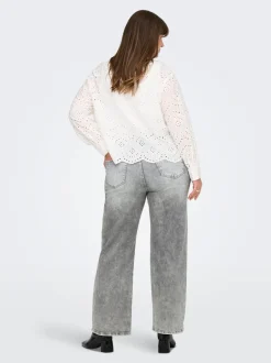 Best CARWILLY Høj talje Wide leg fit Jeans Dame Jeans|Jeans