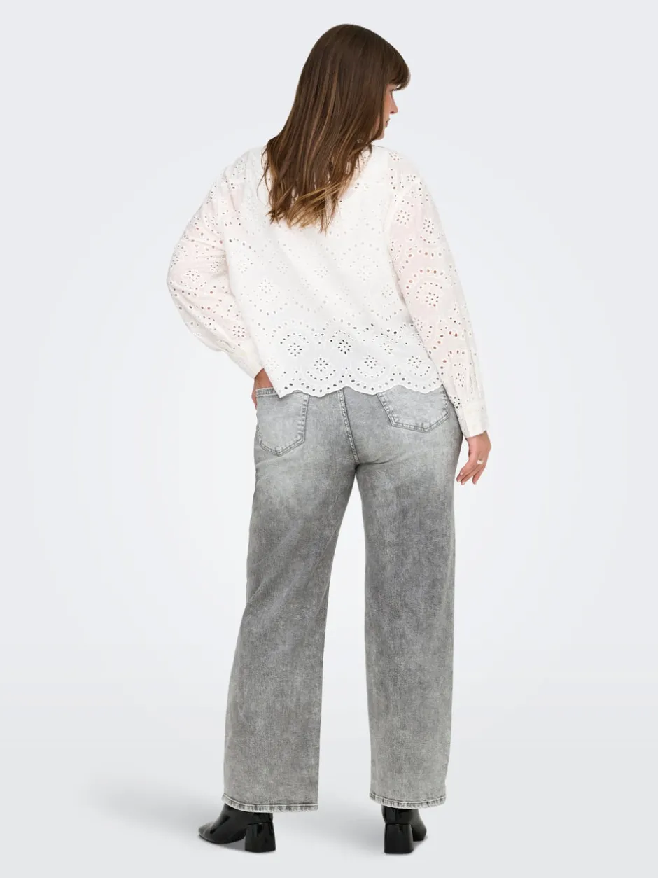 Best CARWILLY Høj talje Wide leg fit Jeans Dame Jeans|Jeans