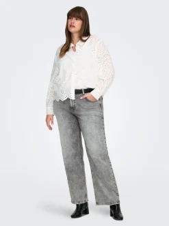 Best CARWILLY Høj talje Wide leg fit Jeans Dame Jeans|Jeans