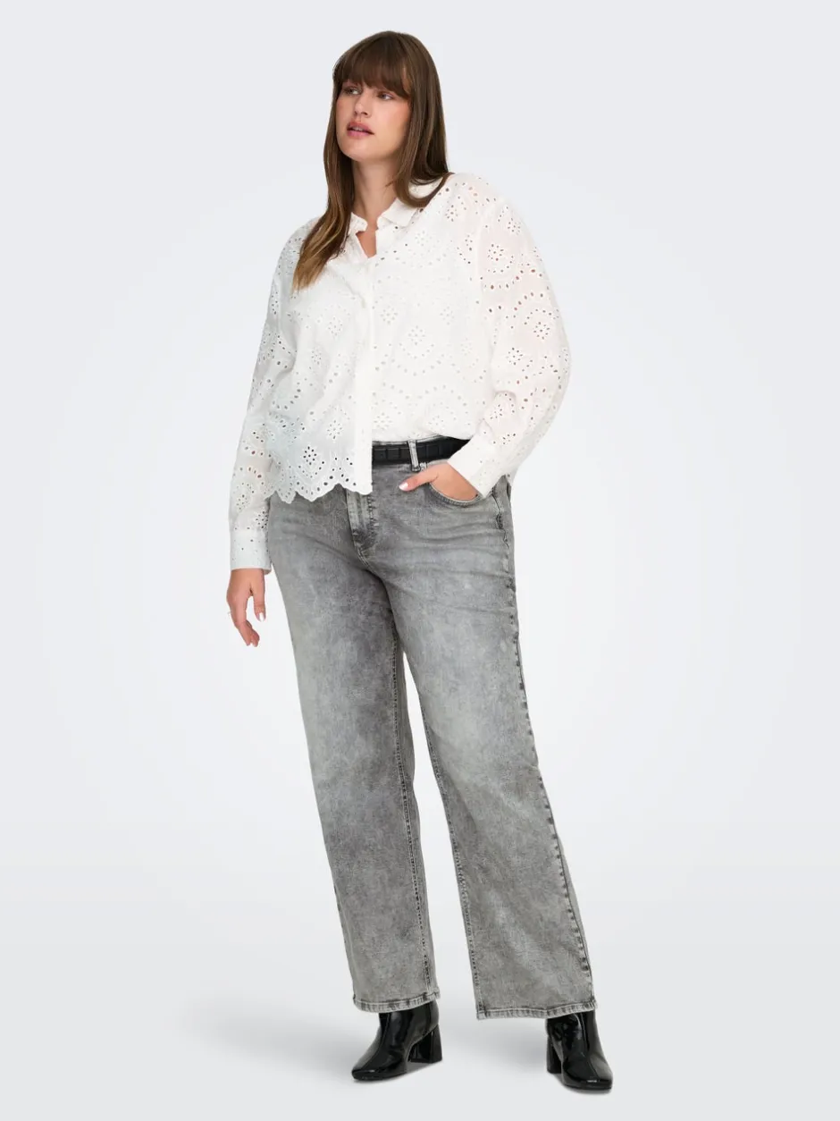 Best CARWILLY Høj talje Wide leg fit Jeans Dame Jeans|Jeans
